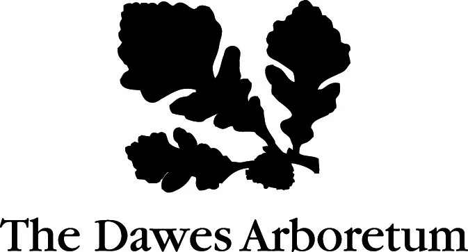 The Dawes Arboretum logo: a black oak-leaf emblem above the arboretum name